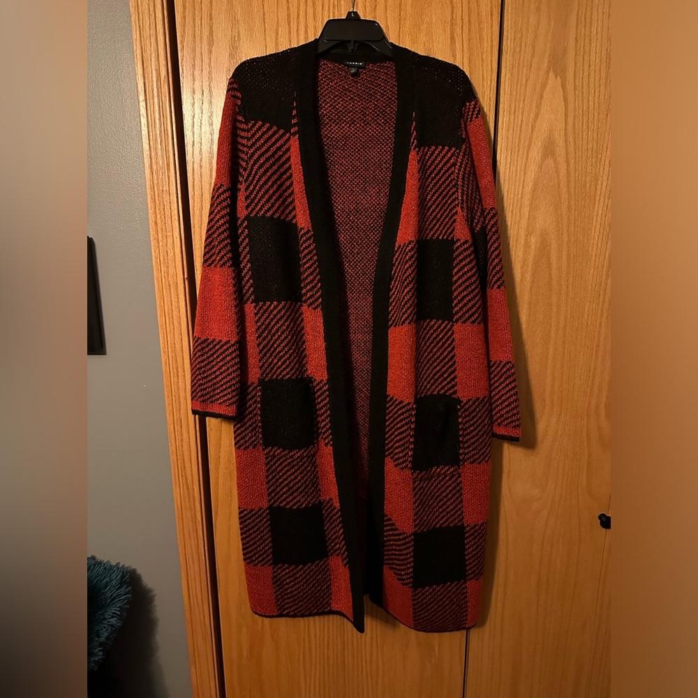 Torrid size 1 long buffalo plaid cardigan
